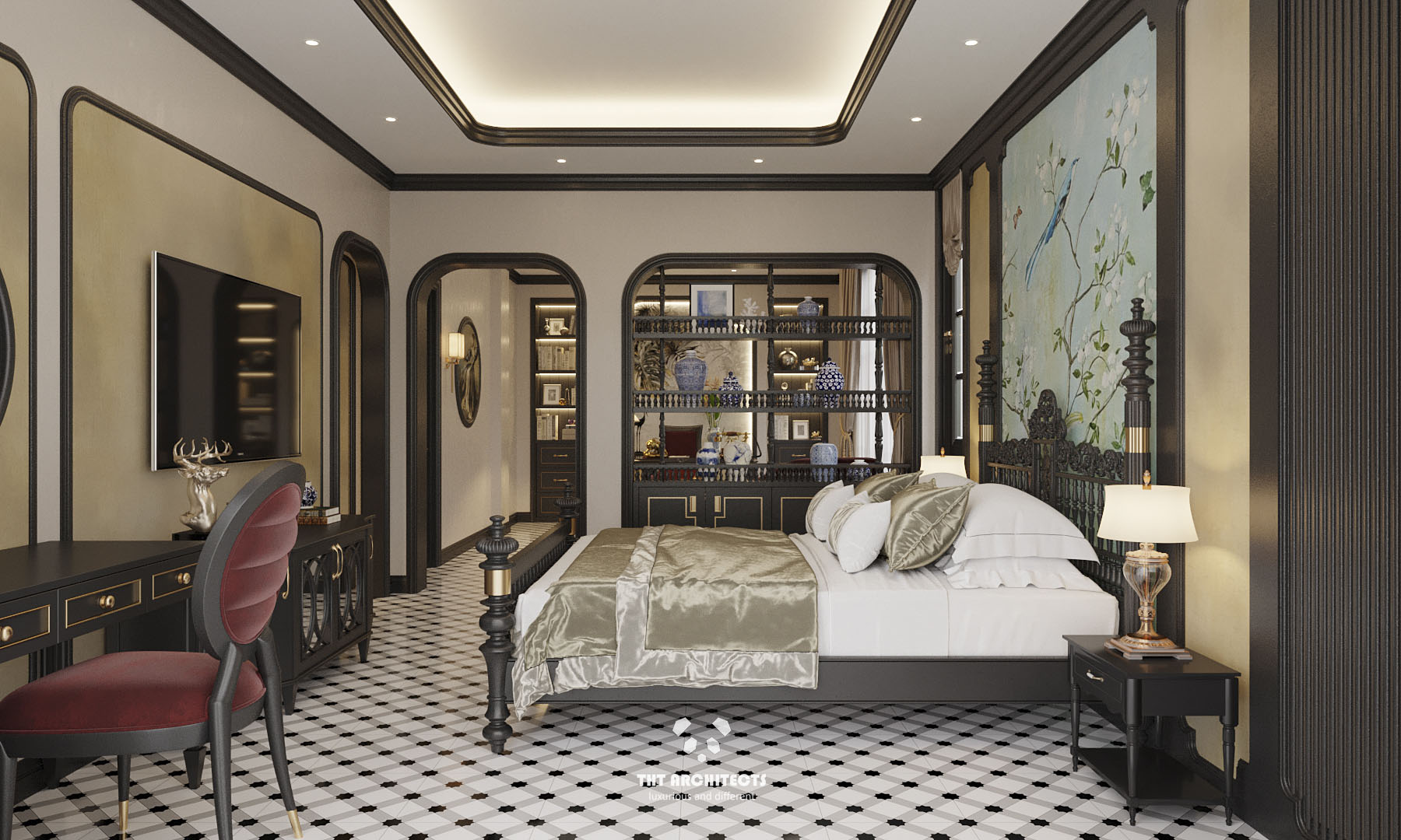tht architects - Indochine home quận 7 - phòng ngủ master 02